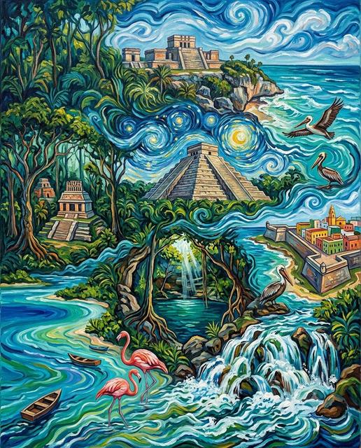 México im Stil von Van Gogh